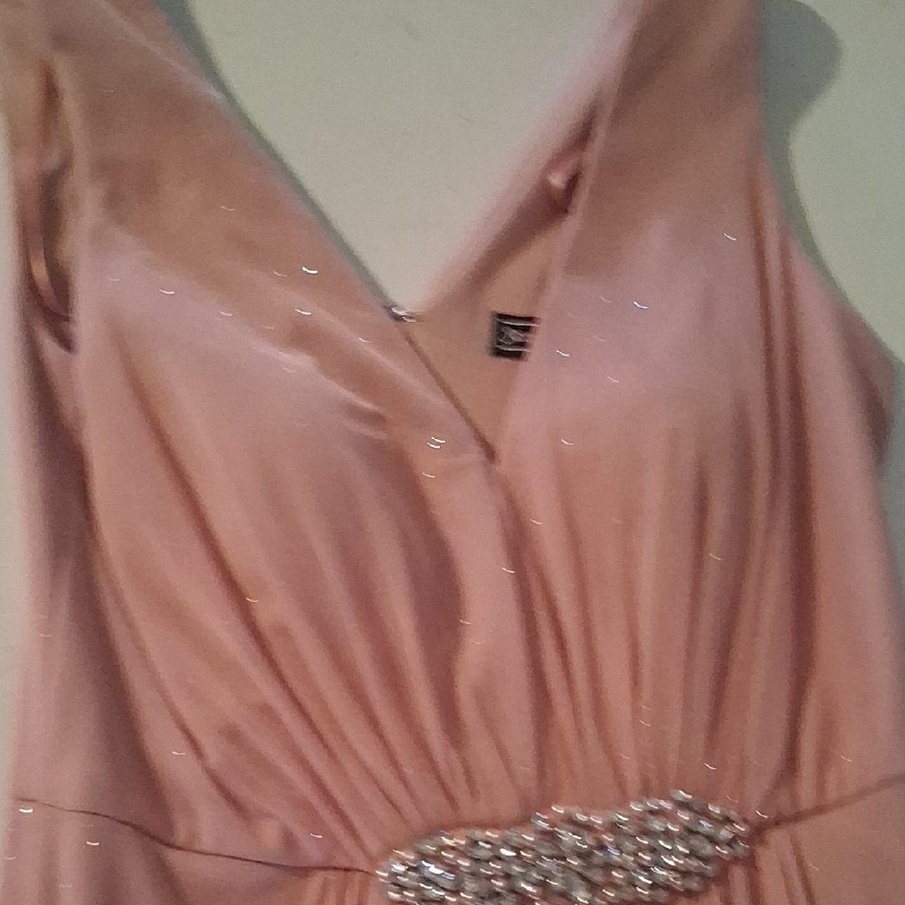Jessica Howard Blush Pink Embellished Waist Formal Gown – Size 6 - Picture 5 of 7
